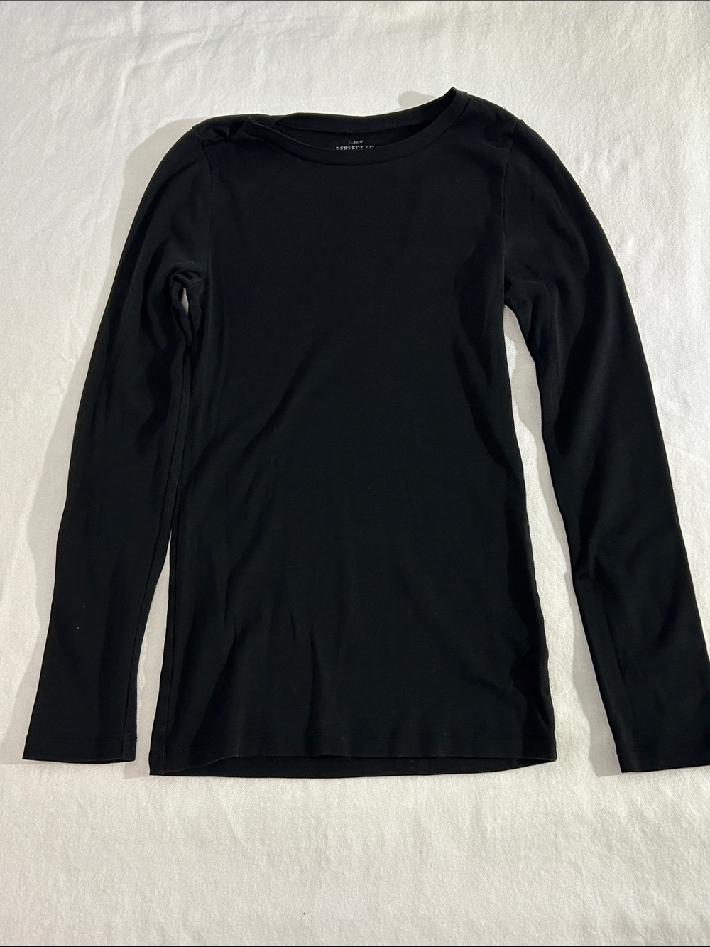 J. CREW Perfect Fit Black Long Sleeve Tee Shirt
